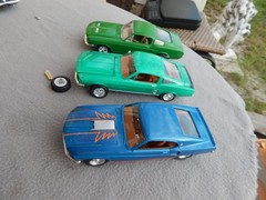 Vintage? 1960’s Ford Mustang Fastback Model Cars Lot Of 6 Built Junkyard Estate