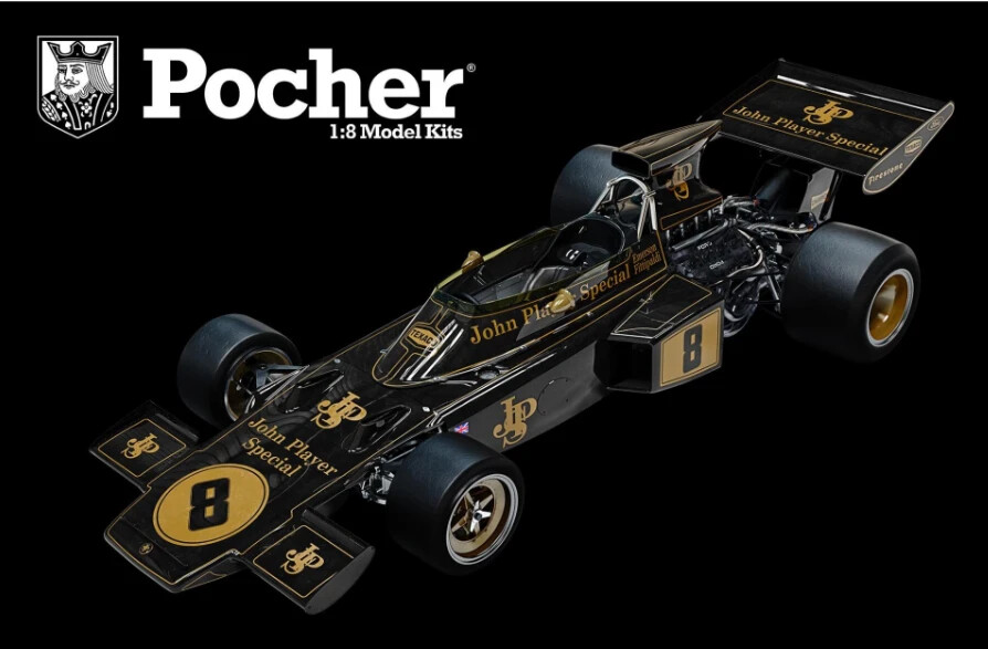Pocher Models 1:8 Scale HK114 Lotus 72D 1972 British GP Fittipaldi Model Kit New