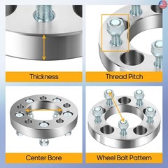 OCPTY 4PCS 5×135 to 5×5 Wheel Spacers Adapters 1.5″ inch 14×2 Studs 87.1mm Hub