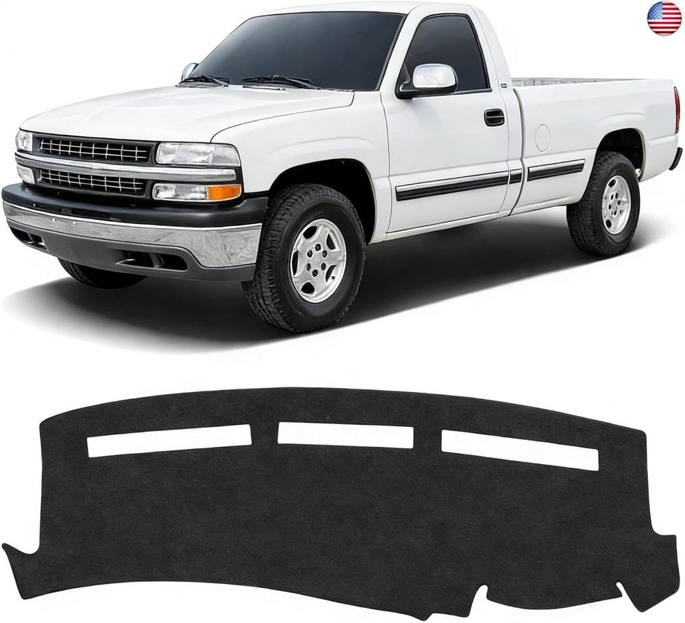 KUST Black Dash Cover Compatible with Chevy Chevrolet Silverado/GMC Sierra 1500