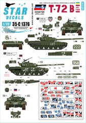 Decals for 1/35 Ukraine T-72B (1986) in 2022