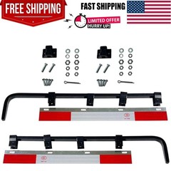 Pair Straight Mud Flap Hangers Kit 30″ Use 24″ Wide Semi Truck Mudflaps Steel…