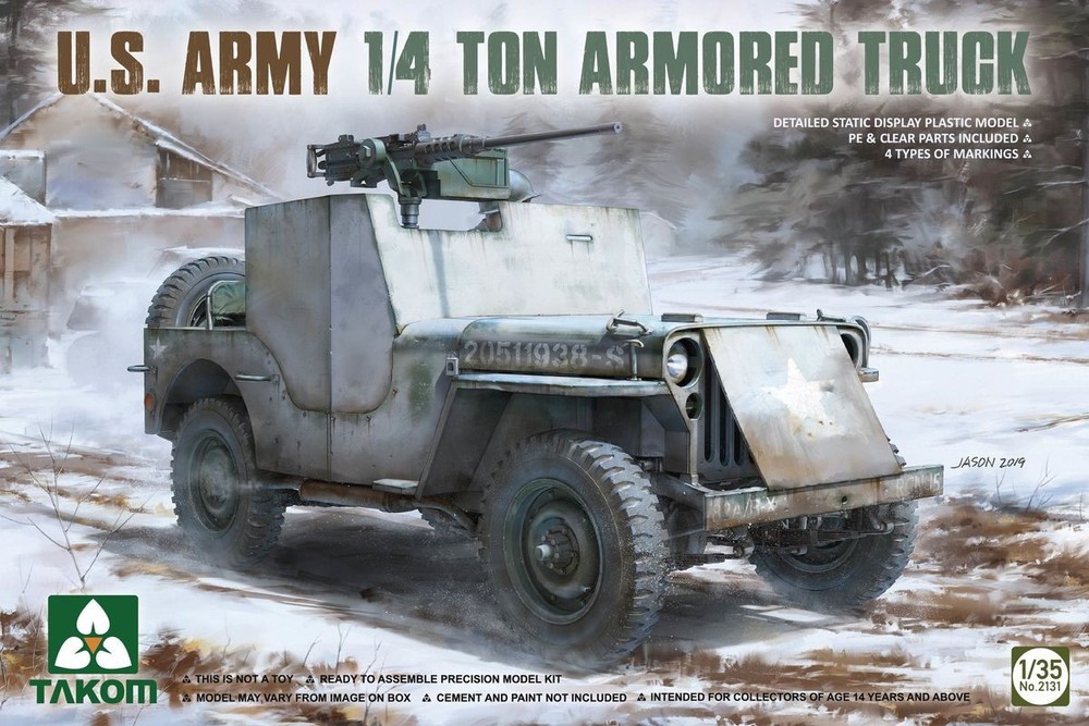 Takom 2131 U.S. Army 1/4 Ton Armored Truck scale 1/35