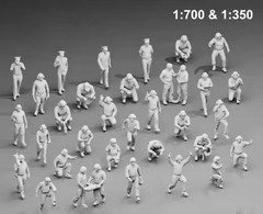 3D Printed 1/350/700 Modern US military vessel personnel 32 people Unpainted