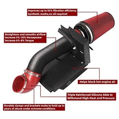 4 Inch Performance Cold Air Intake Filter Kit with Shield for 99-06 Black & Red