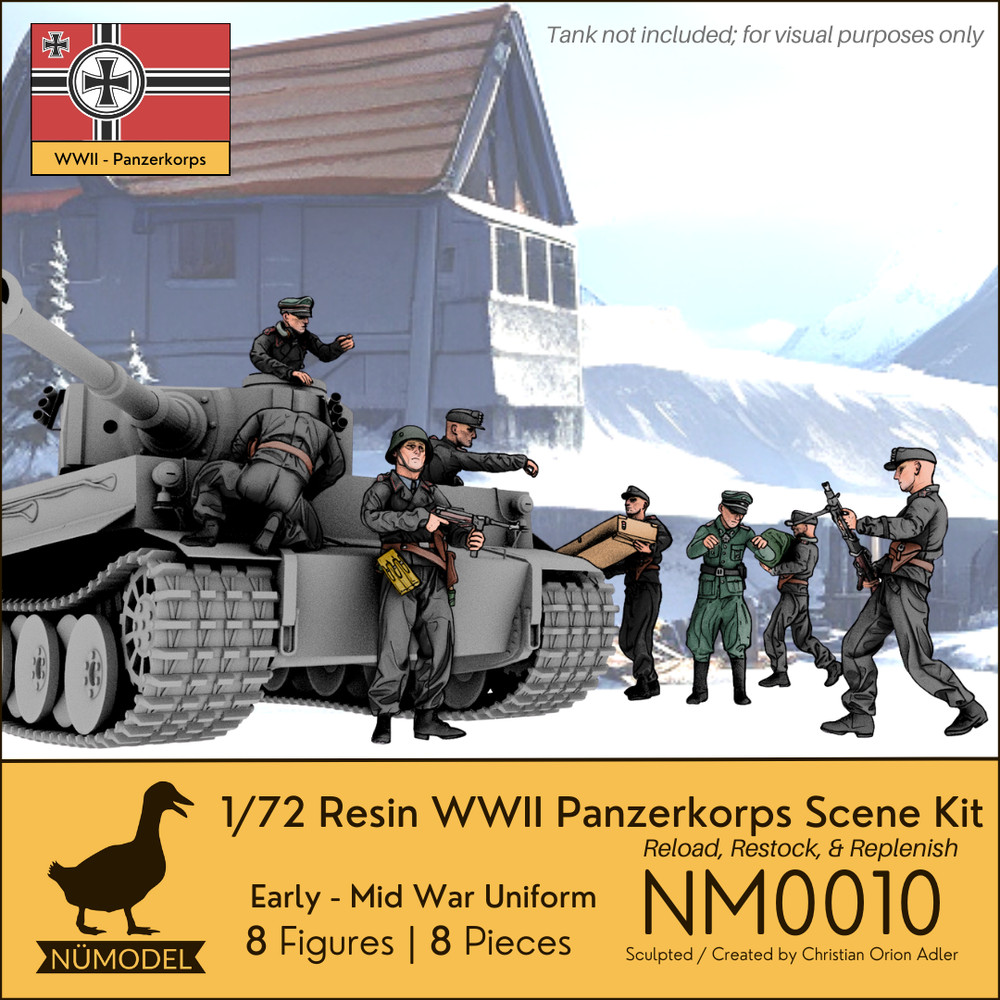 NUMODEL NM0010 | 1/72 Resin WWII Panzerkorps Scene Kit “Reload & Restock” | 8pc