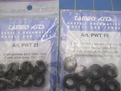 TAMEO PWT 21 & 19 TIRE SETS 1:43 MORE PARTS PACKS LISTED GOMME 16 TIRES TOTAL