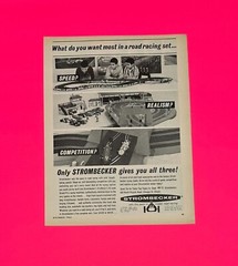 1963 Strombecker Slot Car Racing Vintage Magazine Ad 1/32 Scale Grand Prix 63