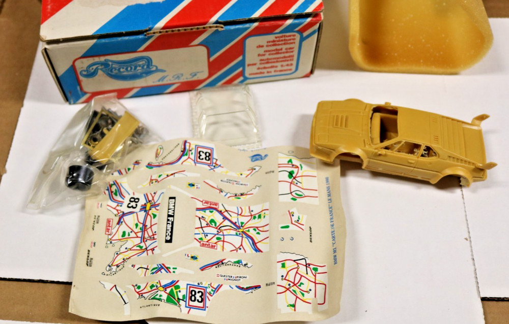 Rare Record BMW M1 Map of France 24 Hours of Le Mans 1990 #83 Resin Kit 1:43