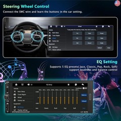 6.9 in Wireless Carplay Single Din Car Stereo, HD IPS Touchscreen Car Radio,