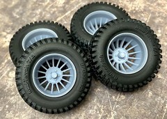 1/24 Scale: 18-Inch “Off-Road Western Cyclone” Wheels W/ Mud Tires;Jeep, Resin
