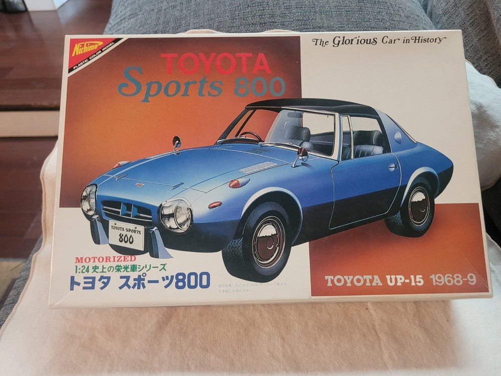 1967 Vintage Nichimo 1/24 Toyota Sports 800 Motorized Model Kit Rare Japan UP-15