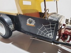 Monogram Black Widow 1960 Ford Model T 1:24 Scale Plastic Model Kit Built Car