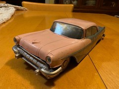 1956 Pontiac Star Chief 4-door Hardtop Dealer Promo Model Car PINK AND GRAY