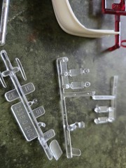 Revell 1/24 L.A.P.D. Camaro model Parts Front & Rear Bumpers , Lenses V98C