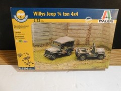 Italeri 1:72 #7506 Willys Jeep 1/4 Ton 4×4 2 Models per kit NIB