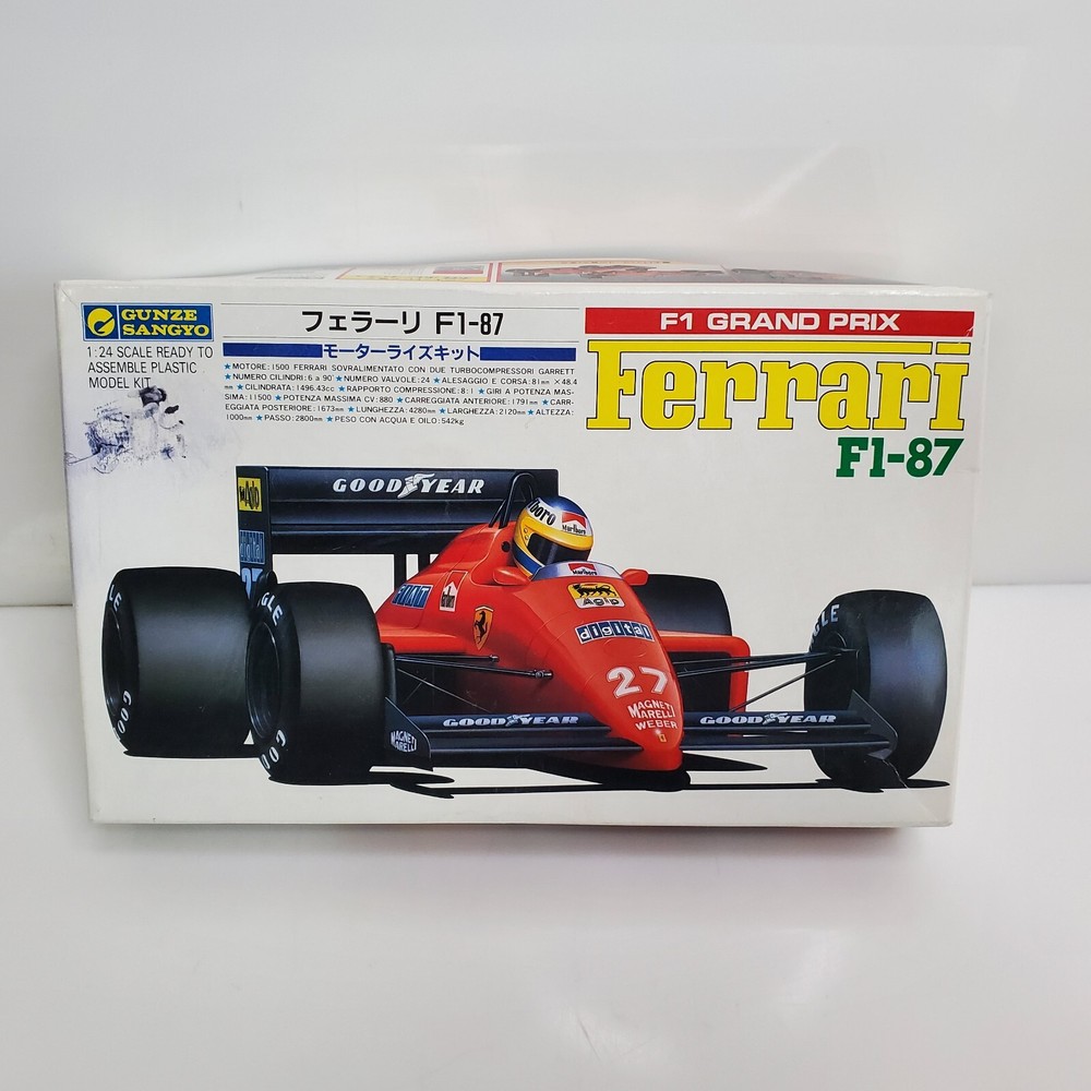 Vintage 1987 Gunze Sangyo F1 Grand Prix Ferrari F1-87 Model Kit Japan HTF
