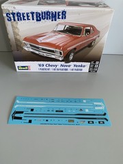 Revell 1/25 1969 CHEVY NOVA YENKO Waterslide Decals /Slot Car Hardbody /Junkyard