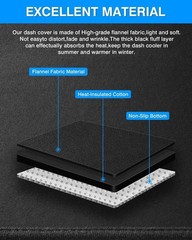 Dashboard Cover Mat for 1981-1991 Chevrolet Chevy C/K/R/V Series Blazer, GMC …