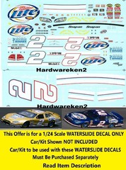 NASCAR DECAL # 2 MILLER LITE GOLD or REGULAR SCHEME 2007 DODGE KURT BUSCH 1/24