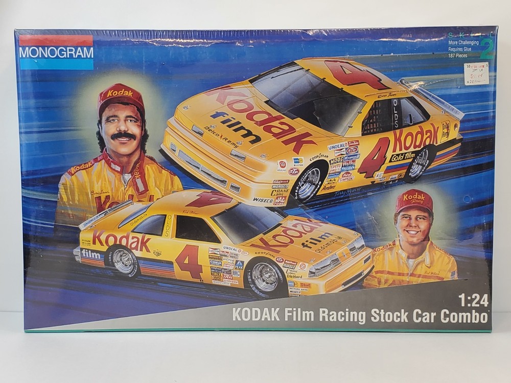 Monogram #4 Kodak Film Racing Stock Car Combo 1:24 Model Kit #6367 Sealed NIB
