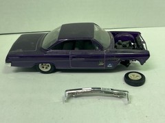 1/25-1/24 1962 CHEVROLET BEL AIR BUBBLE TOP BLACK BUILT PARTS MODEL CAR KIT