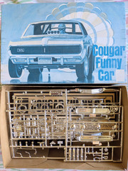 L@@K! **RARE **SEALED-BAG *ORIGINAL VINTAGE AMT COUGAR FUNNY CAR KIT **COMPLETE!