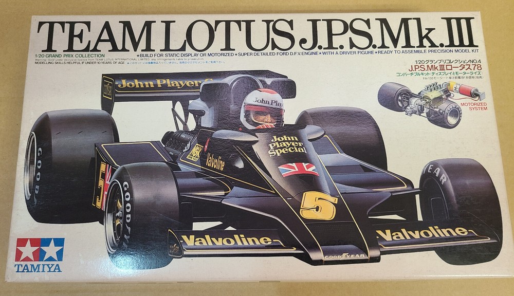 TAMIYA 1/20 Team LOTUS J.P.S. Mk.Ⅲ Lotus 78 GRAND PRIX Collection No.4 Model Kit