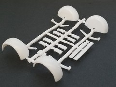 TRAILER AXLE BEAMS FENDERS SPRINGS from 53 Ford F100 Hauler AMT 1:25 Model Kit