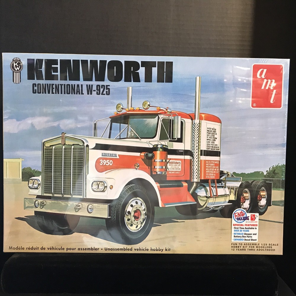 AMT 1021/06 KENWORTH CONVENTIONAL W-925 MODEL KIT-NIB-1/25 SCALE