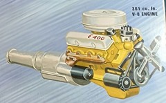 🔥58 EDSEL PACER 361 M E L MERCURY EDSEL LINCOLN ENGINE MODEL KIT PARTS SET 430