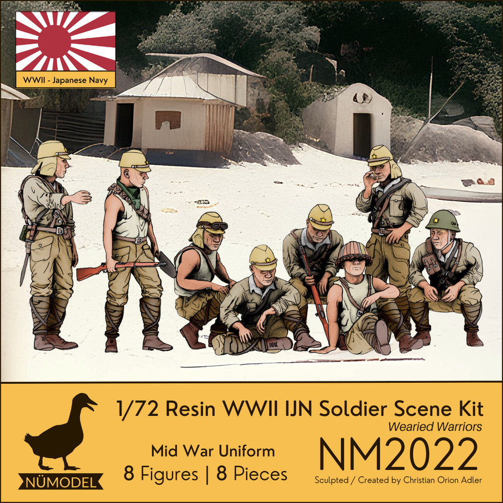 NUMODEL NM0022 | 1/72 Resin WWII Japanese IJN Scene Kit “Wearied Warriors” | 8pc