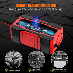 10-Amp 12V 24V Smart Car Battery Charger with LCD Desulfator Temperature Compens