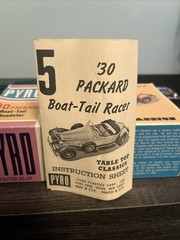New 1968 Vintage PYRO 1930 Packard Boat-Tail Roadster 1:32 Plastic Model Kit