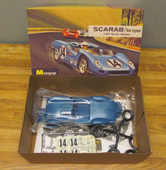 1965 / 97 Monogram SCARAB 1:24 Scale Racing Car Model Open Box / Sealed Contents