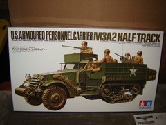 Tamiya 35070 M3A2 HALF TRACK Box Open 1975 Kit Mint in Box 1/35 scale NICE kit
