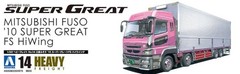 Aoshima 1/32 No.14 Mitsubishi Fuso 10 Super Great FS HiWing Plastic Model Kit