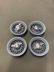 1:8 Wire Wheels Deep/Narrow With Vintage Chrome Spinner. Tires Not For Sale