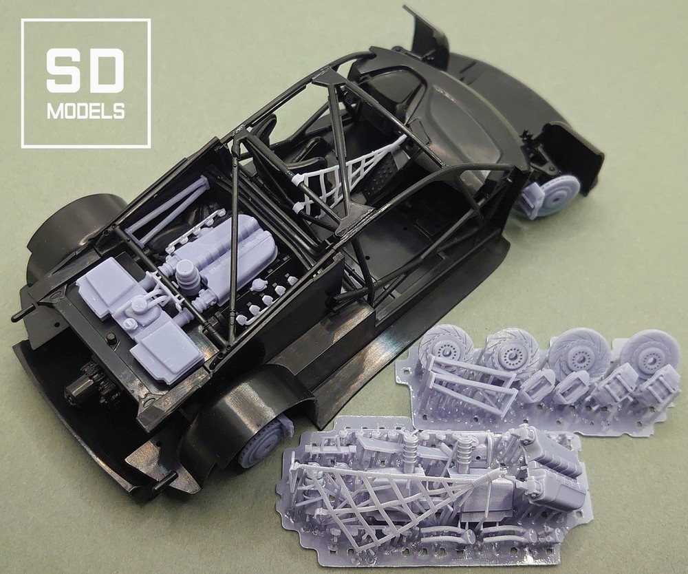 SD-AD01 1/24 Audi R8 LMS GT3 Additional Parts, NUNU Compatible, 3D Printed