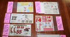 9ct Lot Blue Ridge Waterside Decals ORRC 1/24 and 1/25 Scale NASCAR Racing NOS