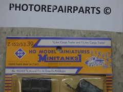 Roco Minitanks WWII US M-101 3/4T & M-104 1-1/2T Cargo Trailer Set Lot #5890K©