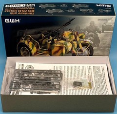Great Wall Hobby 1/35 GWH L3508 WWII German Motorcycle Zündapp KS750 w/ Sidecar