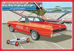 AMT1362 Coke 1968 Chevy El Camino SS With Soap Box Derby 1:25 Plastic Model Kit