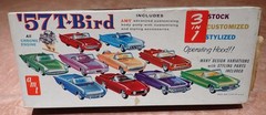 AMT 57 Ford T-Bird model kit original 60s issue 3 in 1 unbuilt screw bottom