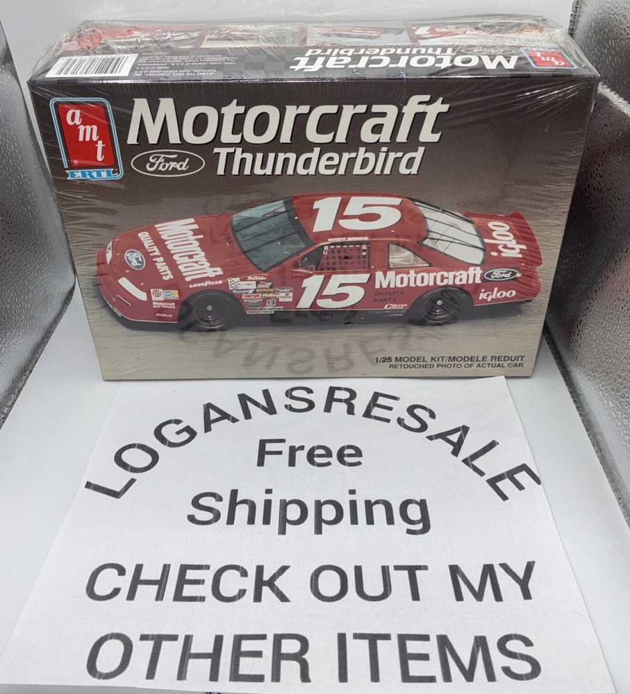 🏁 AMT/ERTL Nascar #15 Motorcraft Ford Thunderbird 1/25 Model Kit #6162 Sealed