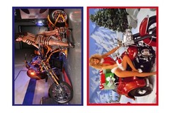 1:10 scale model motorcycle pin up posters signs set