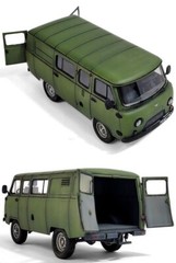 [NEW] 1/35 RUSSIAN UAZ 3909 VAN OLD CAR VEHICLE PLA MODEL DIECAST ACADEMY 13552