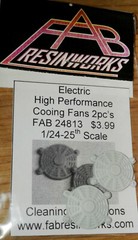FAB24813 High Performance Electric Cooling Fans 2pc1/24-25th Pressure Cast Resin