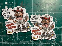 Two Scale Model Car stickers Decals 3.5″ AMT 32 Ford Deuce Coupe Revell MPC Roth