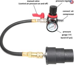 DPTOOL Turbo System Leakage Tester Turbocharger Air Pressure Guage Cooling